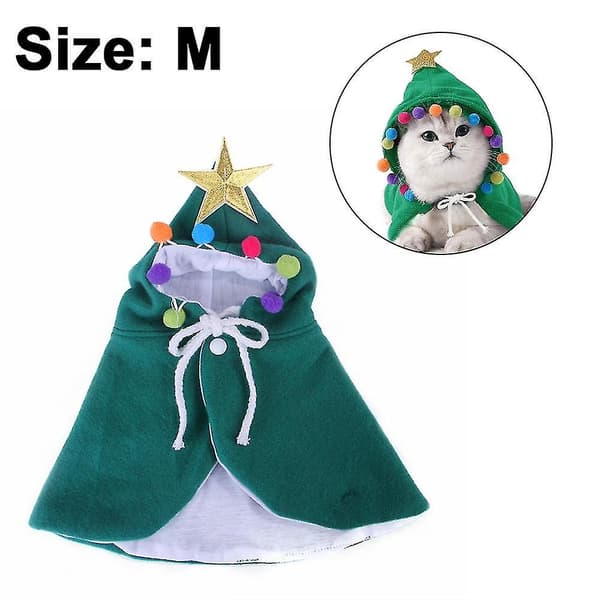 Julekostume til kæledyr, julekappe til hvalpe til katte og små til mellemstore