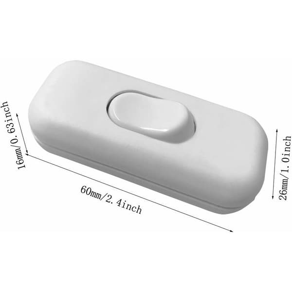 2 st Bi-Polar Inter rocker switch 6A 250V vippströmbrytare dimmer/lamp switch, vit? - MODOU