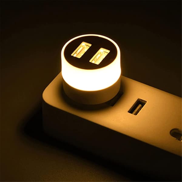 Usb-plugglampe, datamaskin, mobil strømforsyning, USB-lading, liten boklampe, LED-øyevern, leselys