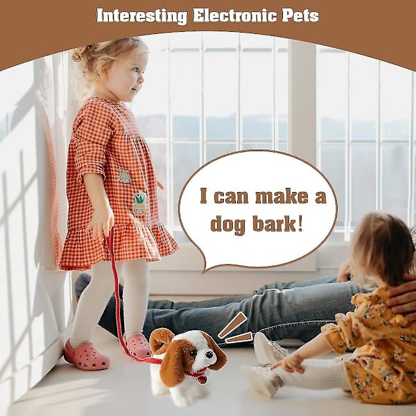 Leksakspupp Electronic Interaktiv Plysch Leksakshund För 2-8 Åriga Pojkar Flickor, Leksakshund För Barn 3-7 År Gammal Pojke Flicka Födelsedagspresent För 3-7 År Gammal B St. Bernard