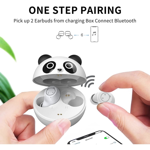 Trådlösa öronsnäckor Panda Touch Bluetooth-öronsnäckor med laddningsbox