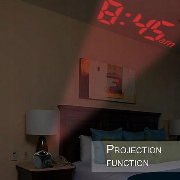 En takprojektion LED-väckarklocka（B)