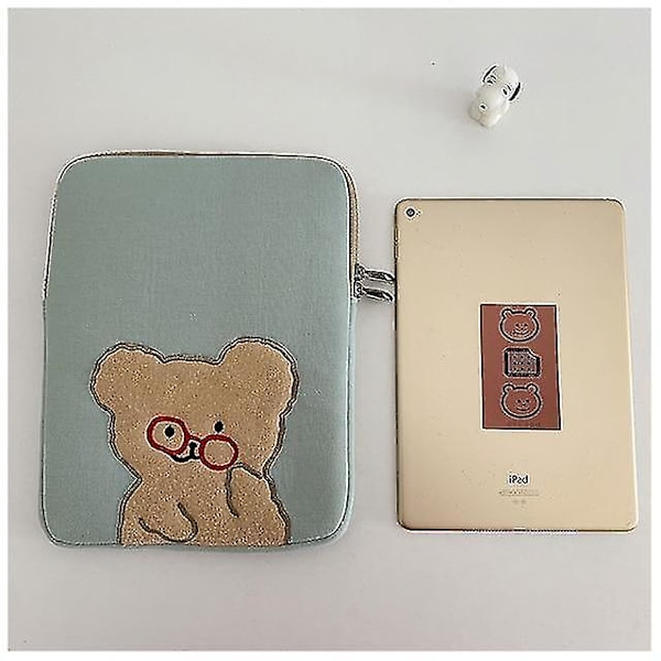 Laptopveske med tegneseriebriller Bjørn Ipad Pro nettbrett Sleeve Inch Laptop Inner Bag|kosmetikk