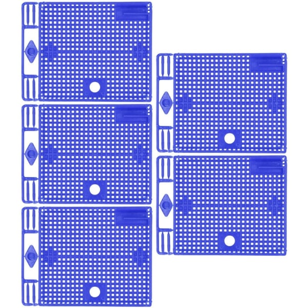 5 st återanvändbara drottningbi-isolatorer, bärbar drottningintroduktion till bur, biodlingsverktyg, blå