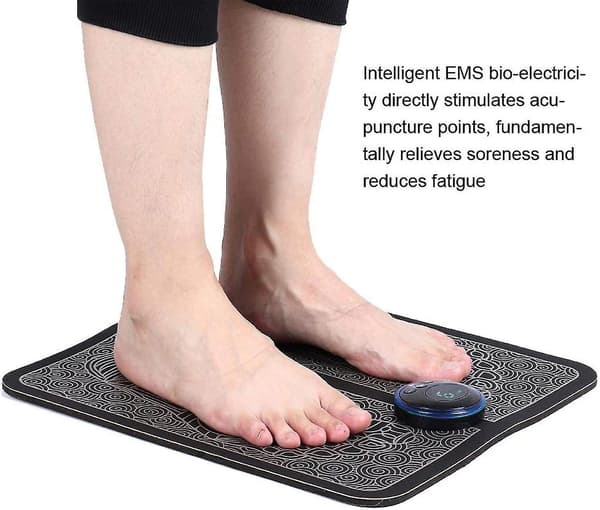 Fodmassager, elektrisk EMS fodmassagepude akupunkturstimulator