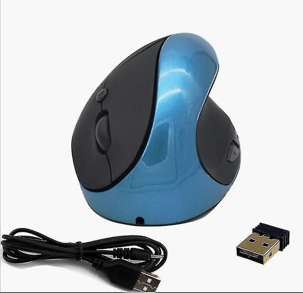 Trådløs ergonomisk vertikal mus for PC bærbar PC, lilla