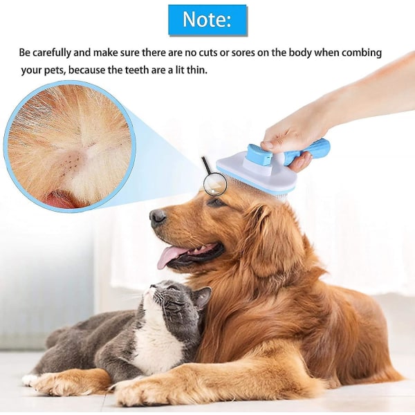 Dog And Cat Hair Brush Self-cleaning Dead Hair Brush For Cats And Dogs Effectively Removes Up To 95% Of Dead Hair And Fluff