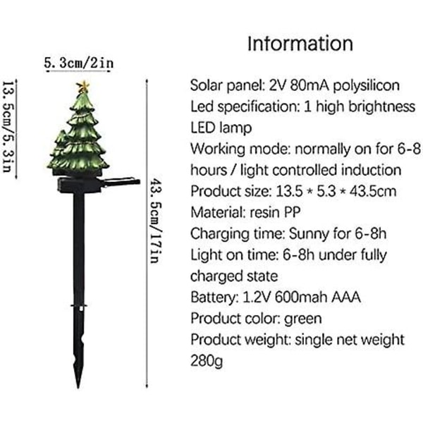 Snemand/juletræ solcelle LED-lys solenergi udendørs havebelysning dekoration landskabslys