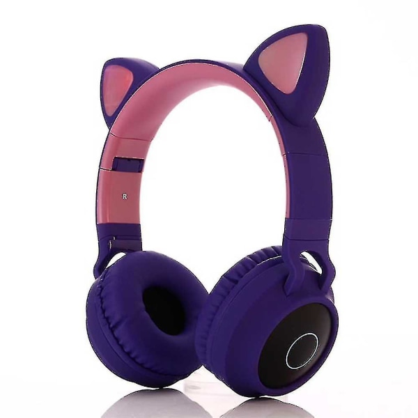 Trådløse Bluetooth børnehovedtelefoner, kat øre Bluetooth trådløs/kablet