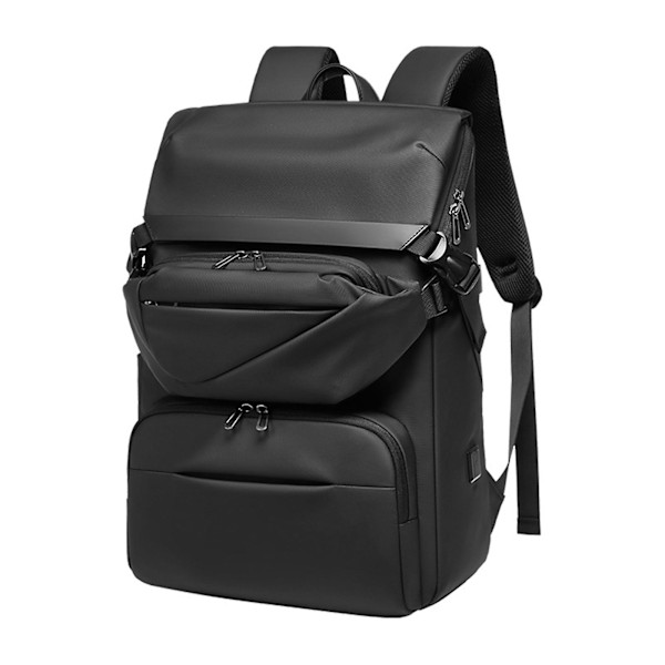 Lettvekts Business Rucksack High Tech Ryggsekk Holdbar Håndbagasje Casual Daypacks Svart