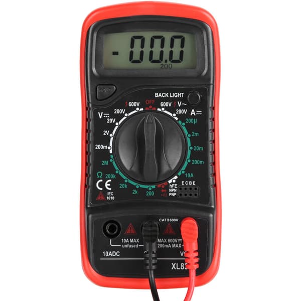 XL830L Handhållen LCD Digital Multimeter Voltmeter Ammeter Ohmmeter Strömspänningstestare (XL830L Röd)