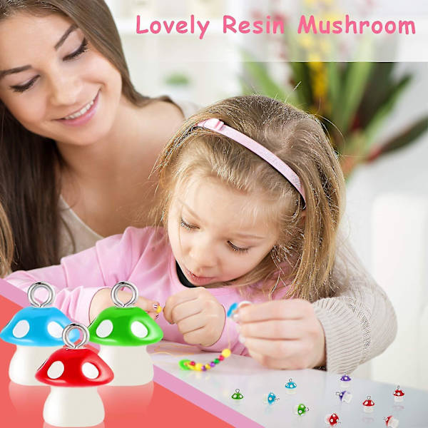 50 kappaletta sieni riipus riipus sieni hartsi riipus sieni korut löytö riipus diy riipus tekeminen hartsi riipus rannekoru kaulakoru korvakorut avain