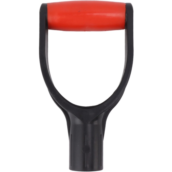Skovl D-handtag 32mm innerdiameter Silikon greppförstärkning Snöskopels handtagsbyte för grävning Rake Tool Röd Svart