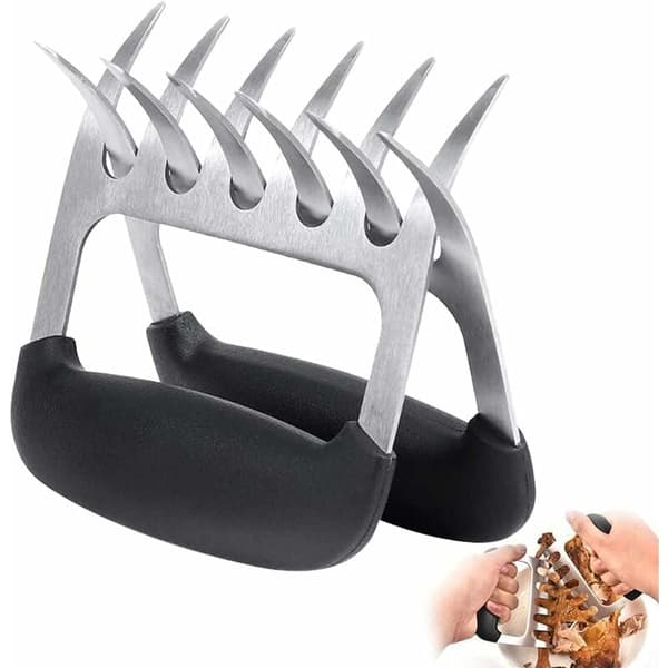 2-pack köttklor, björnklor för pulled pork BBQ-grill, rökta BBQ-tillbehör