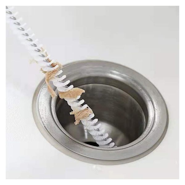 Avloppsrengöringsborste, 45 cm flexibel avloppsrengöringsborste, avloppsrengörare för badrumskök (2 st)
