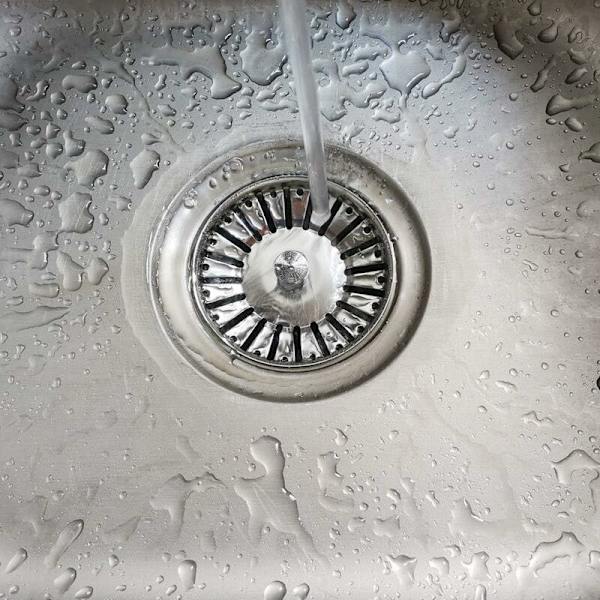 Kökssilsil i rostfritt stål, silplugg, dubbelfunktionell korg silplugg, avloppsplugg ersättning (diameter: 84 mm)