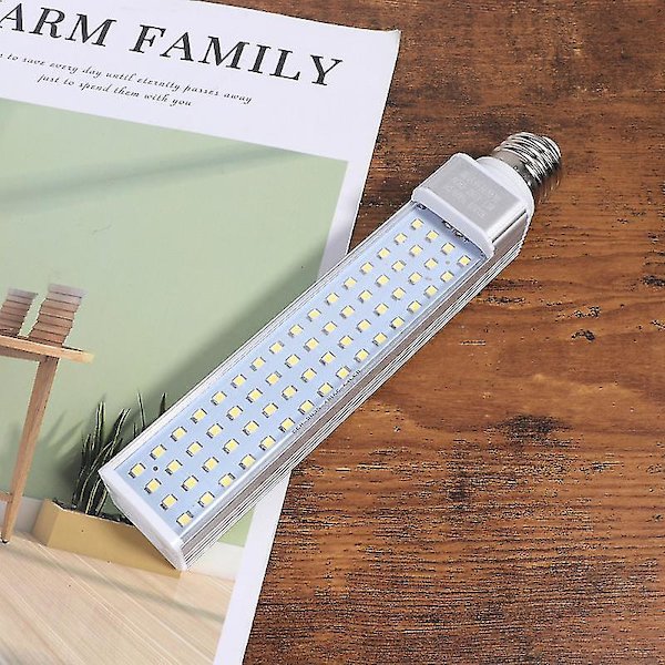 Kreativ LED Akvarium Kryds Stik Majs Lampe Vandplante Belysning (e27 Lampholder Transparent Hætte Hvidt Lys 13w)