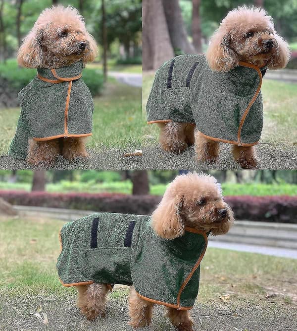Hunde badekåbe håndklæde - mikrofiber hurtigtørrende superabsorberende kæledyr hund kat