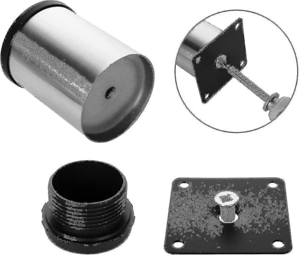 24-pack stolsbordsbensplugg 22 mm diameter rund plastskydd gängad insatt rör för att skydda