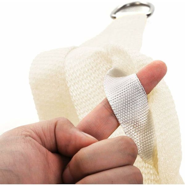 2 x 2 m skuggskydd spännduk HDPE utomhus solskydd andningsbar balkong uteplats trädgård beige