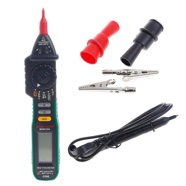 Ms8212a Pen Digital Multimeter Spenning Strøm Tester Diode Logikk Berøringsfri