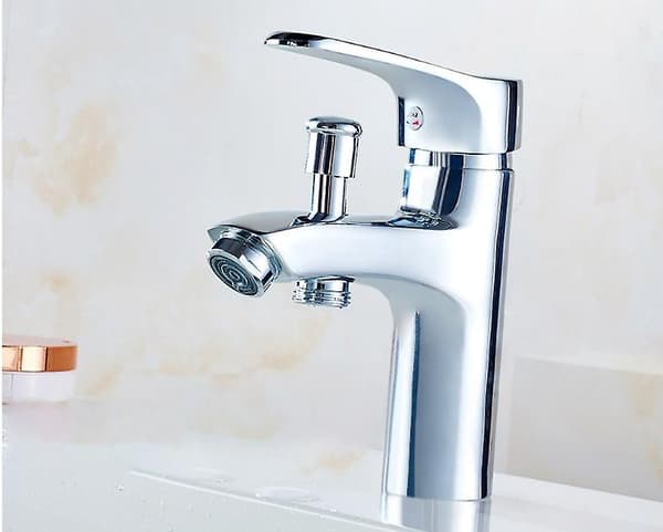 Badekar-dusjbatteri - Rask fylling, Eco-Stop-stopper - Krom