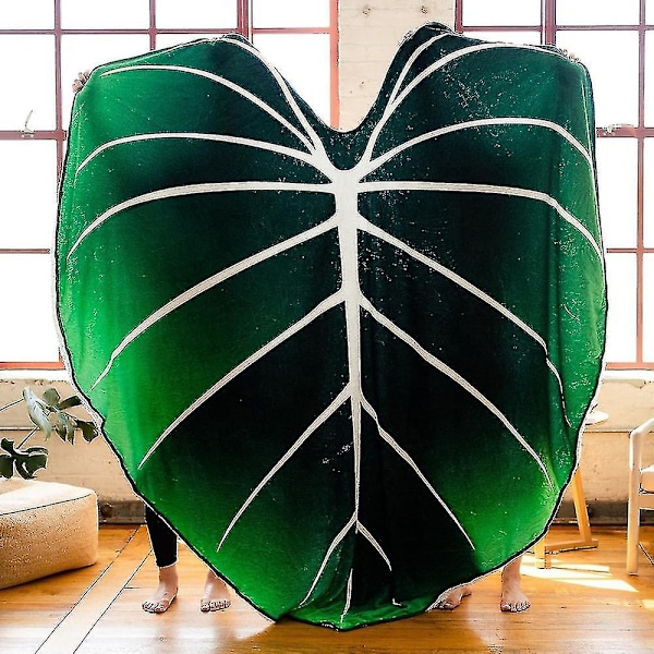 Kreativ Philodendron Gloriosum Design Tæppe Simulering Blad Plys Tæppe
