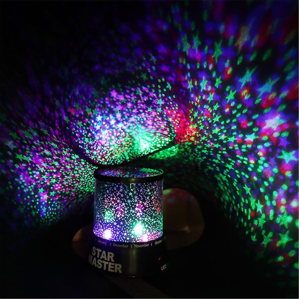 Stjernehimmel Projektion Nattelys Kreativ Stjerne Måne LED Projektor Lampe Børn Børn Soveværelse Dekoration Gave