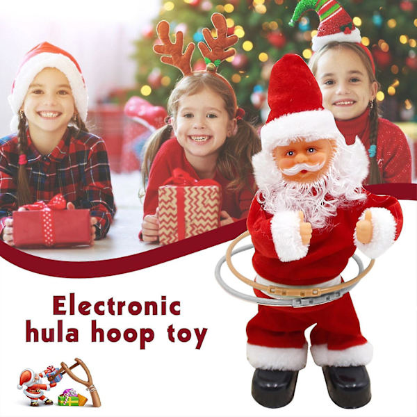 Jultomte docka elektrisk sjungande dansande leksak nyårsgåva jul