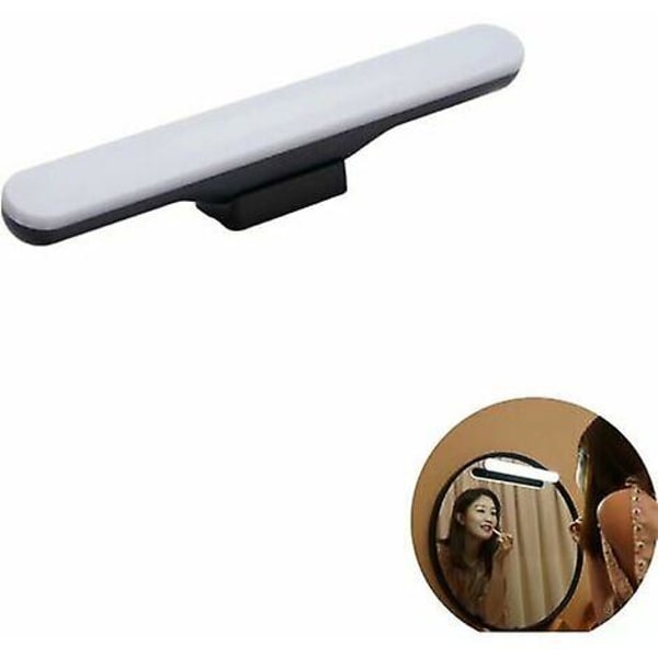 Badrumsvägglampa Trådlös Linslampa Utan Hål Led Makeup Fyllningsljus Skrivbordslampa Laddningsbar Skrivbordslampa Badrum, Kontinuerlig Dimning