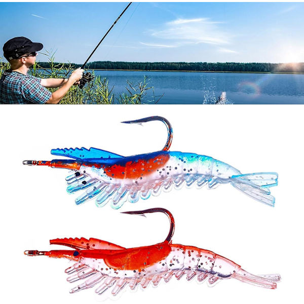 Anglerin kalastusvälineet - 5 kpl PVC-pehmeitä vieheitä Realistinen silmäsimulaatio Tekosimpukka Tekosyötit (6cm/3g)