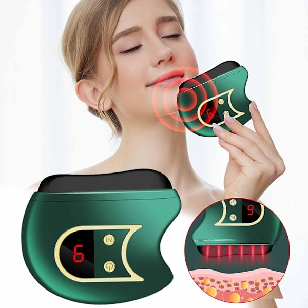Elektrisk Bianstone skrapbräda Meridian borste massageapparat skrapinstrument intelligent ansikte bantning skrapning skönhetsinstrument