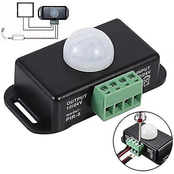 Starlight-dc 12v Led Infrarød Bevægelsessensor Bevægelsessensor Pir Bevægelsessensor Til Led Strip/pære 12v 6a