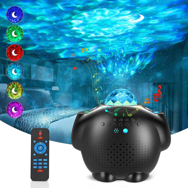 Kids Night Light 4 In 1 Starry Projector With Bluetooth Speaker Remote Control Timer