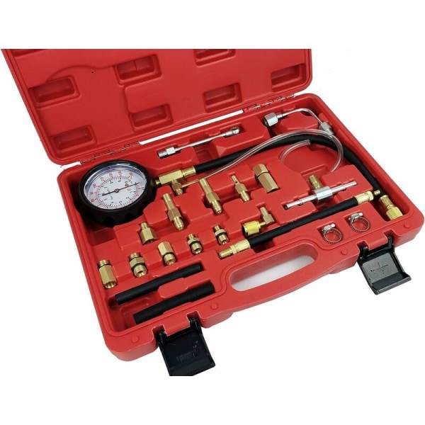 Bränsleinsprutningspump Trycktest Kit 0-140 PSI Bensin Injektor Mätare Bensin Bil Lastbil För Schrader Ventil MA03