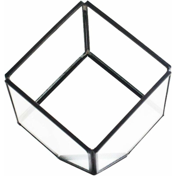 Glasblomkruka med geometriska glasbitar för terrarium heminredning köttig växtblomkruka - Koppar longziming