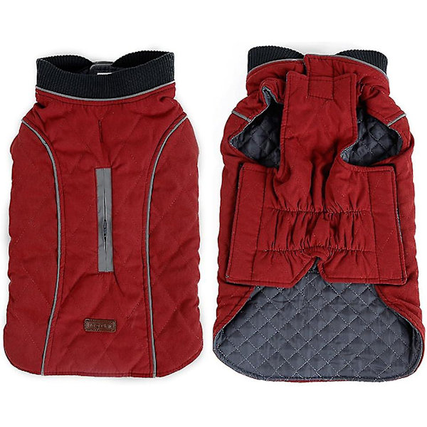 Reflekterende Hundejakke, Hundejakke Varm Tyk Dunvest Lille Hundejakke med Fleece, XS
