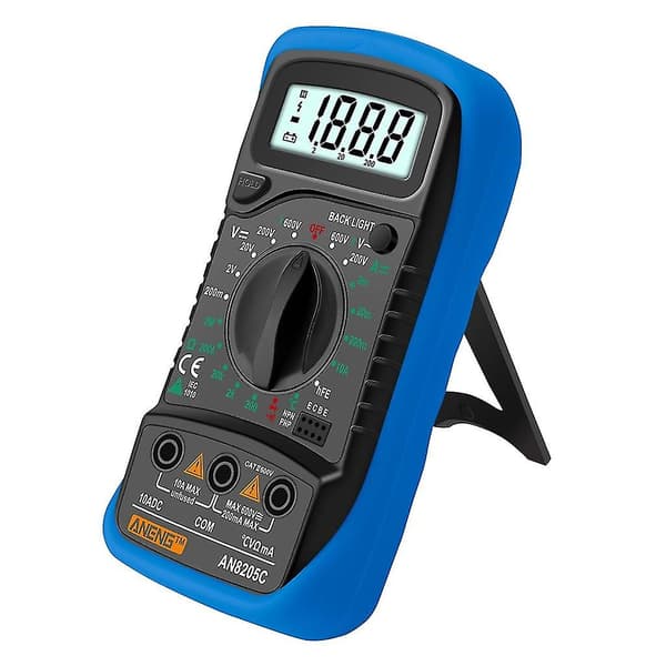 AC/DC Amperemåler Volt Ohm Tester Meter Diode Multimeter Elektrisk Tester Meter（Blå）