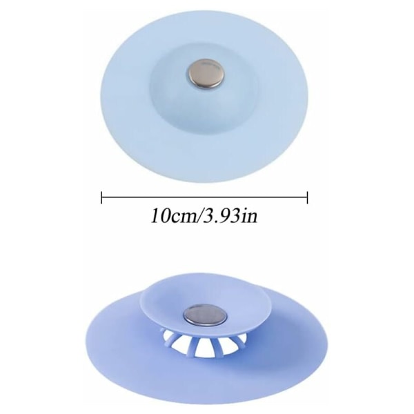 2-pack universella avloppsproppar, badkarspropp, universell köksavloppspropp för diskho, badrum, kök (blå och grön)