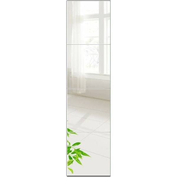 Fyrkantig spegel 26x26 cm Fyrkantig mosaikväggspegel set om 6 för dörr, badrum, vardagsrum