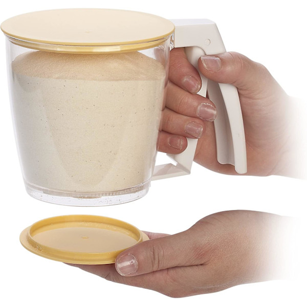 Piao Hand Sifter För Mjöl Socker Mekanisk Sil Kök Prylar Handhållen Mjöl Sifter Cup