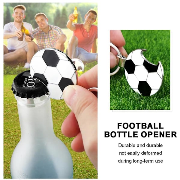 Øl Åbner Nøglering, 10 Stykker Metal Fodbold Flaskeåbner Nøglering, Øl Åbner Nøglering, Øl Flaskeåbner Nøglering Kreativ Proptrækker Praktisk