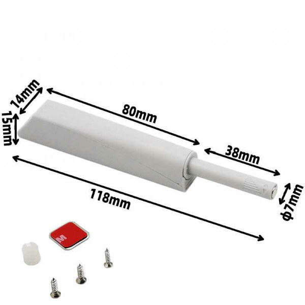 Enkelskjutdörr glidande lås för att öppna magnetisk lås för att öppna/stänga dörren med en knapptryckning på den lilla lådan - 1181415mm