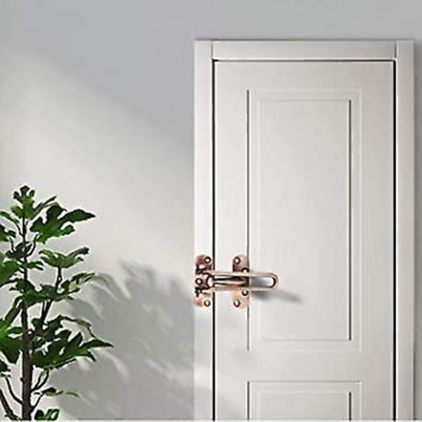 (Silver, 2 Pack)Dörrförstärkningslås Spärr Svängstångslås för Hem Säkerhet Entrédörrslås för Barn Förtjockning Solid Aluminiumlegering