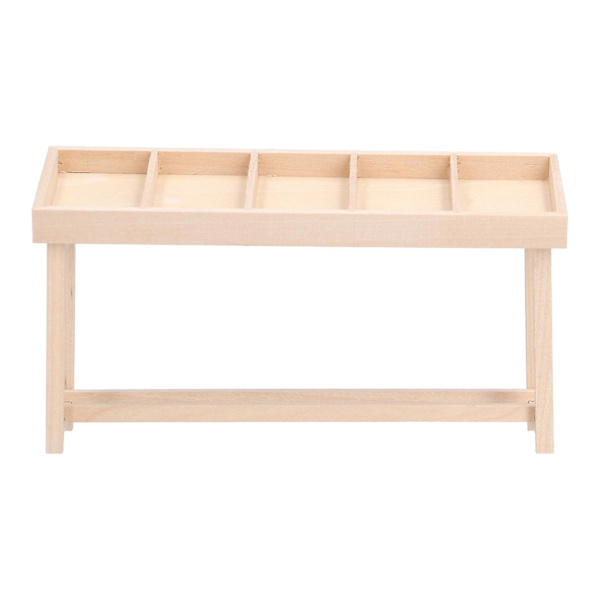 Nukkekotihyllytelineet 1:12 Miniatyyripuinen telinehylly nukkekodille DIY-koriste Hedelmä- ja vihanneshylly 1