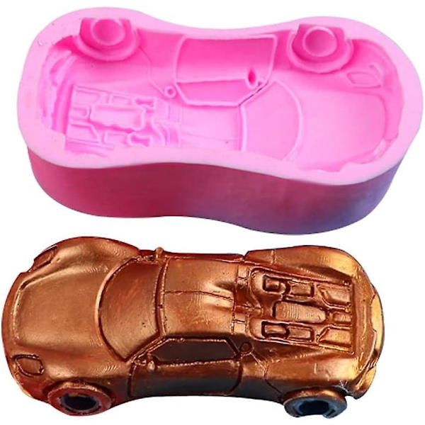WonDerfulC 3D Fondant Sportsvogn Silikone Kageform, Racing Form Chokolade
