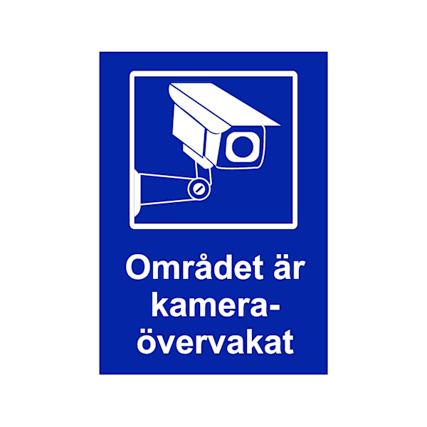 Området är kameraövervakat - Skylt