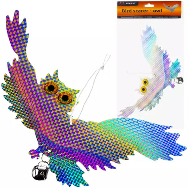 Reflekterande Fågelskrämma - Uggla - 3D