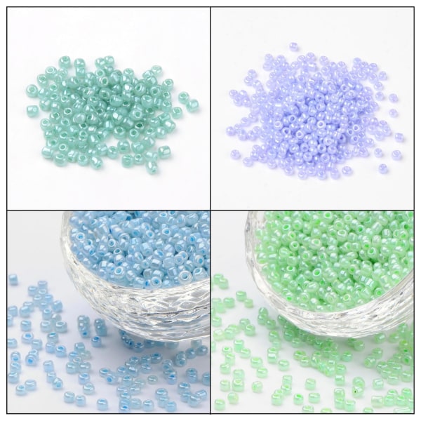 Mixade Seed beads - Pastell färger - 3 mm