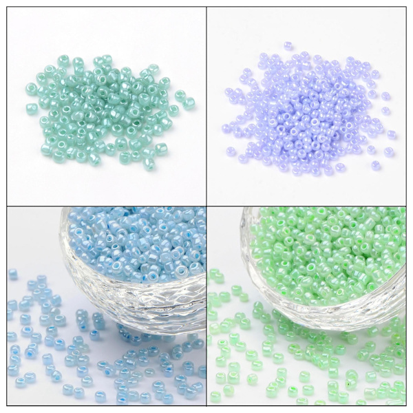 Mixade Seed beads - Pastell färger - 3 mm